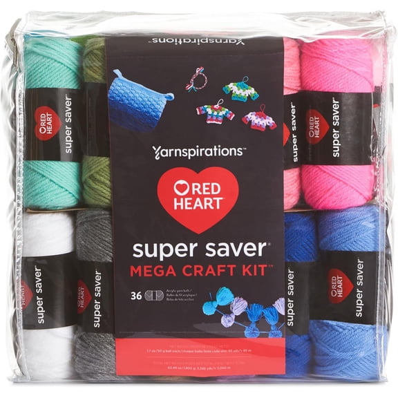 Super Saver Mega Yarn Craft Kit for Crochet & Knitting & Amigurumi Projects
