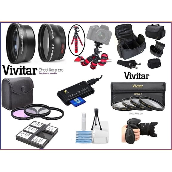 Super-Saving HD Deluxe Accessory Bundle For Nikon D3500 D3300 D3200 D3100 D3000 (52mm Compatible)