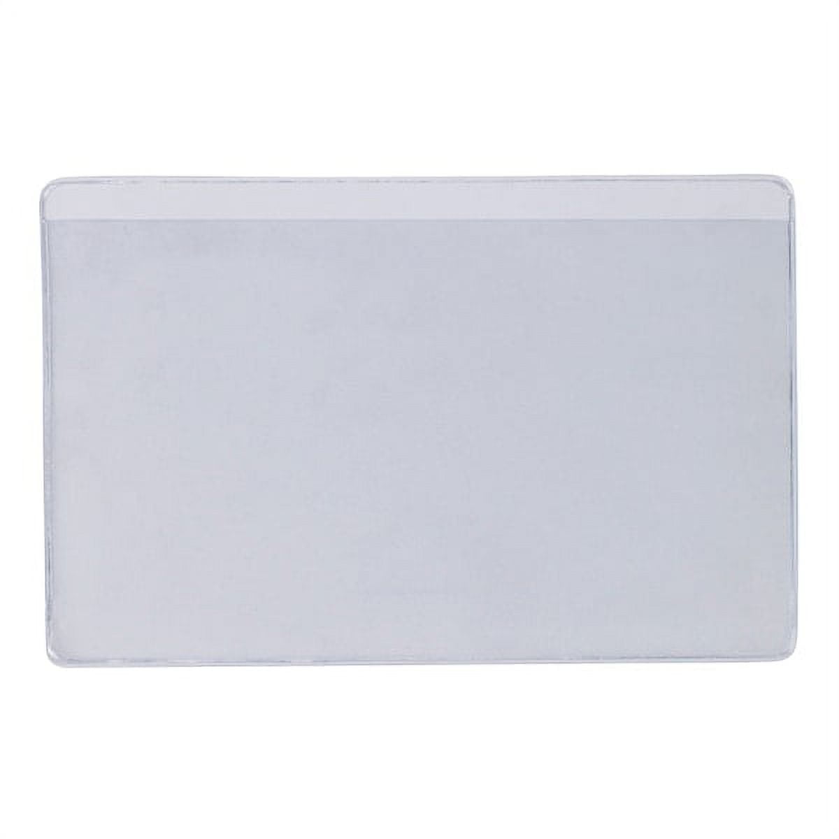 SUPERSCAN Press-On Vinyl Envelopes Long Side Open 4" x 6" Clear 50/Case LH209