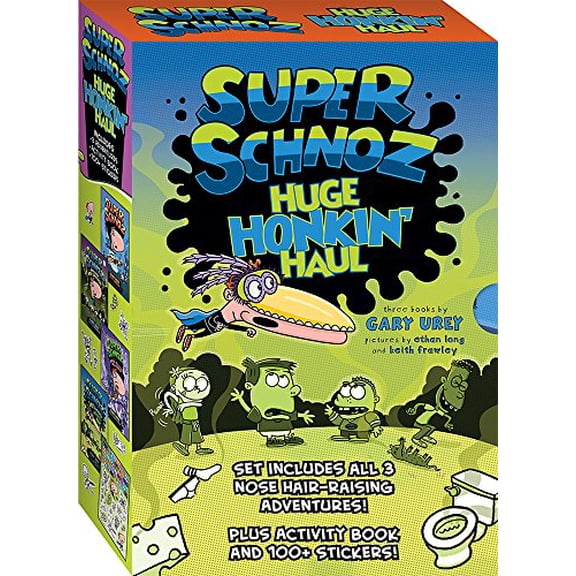 Pre-Owned Super Schnoz Boxed Set #1-3: Gates of Smell Invasion of the Snore Snatchers Booger Blaster Breakdown. Includes Activity Snotrageous Activity Book Paperback