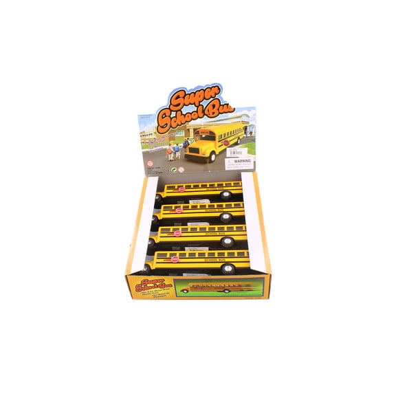 Super School Bus, Yellow - 9948/4D - 8.5" Scale Set of 4 Diecast Model Car