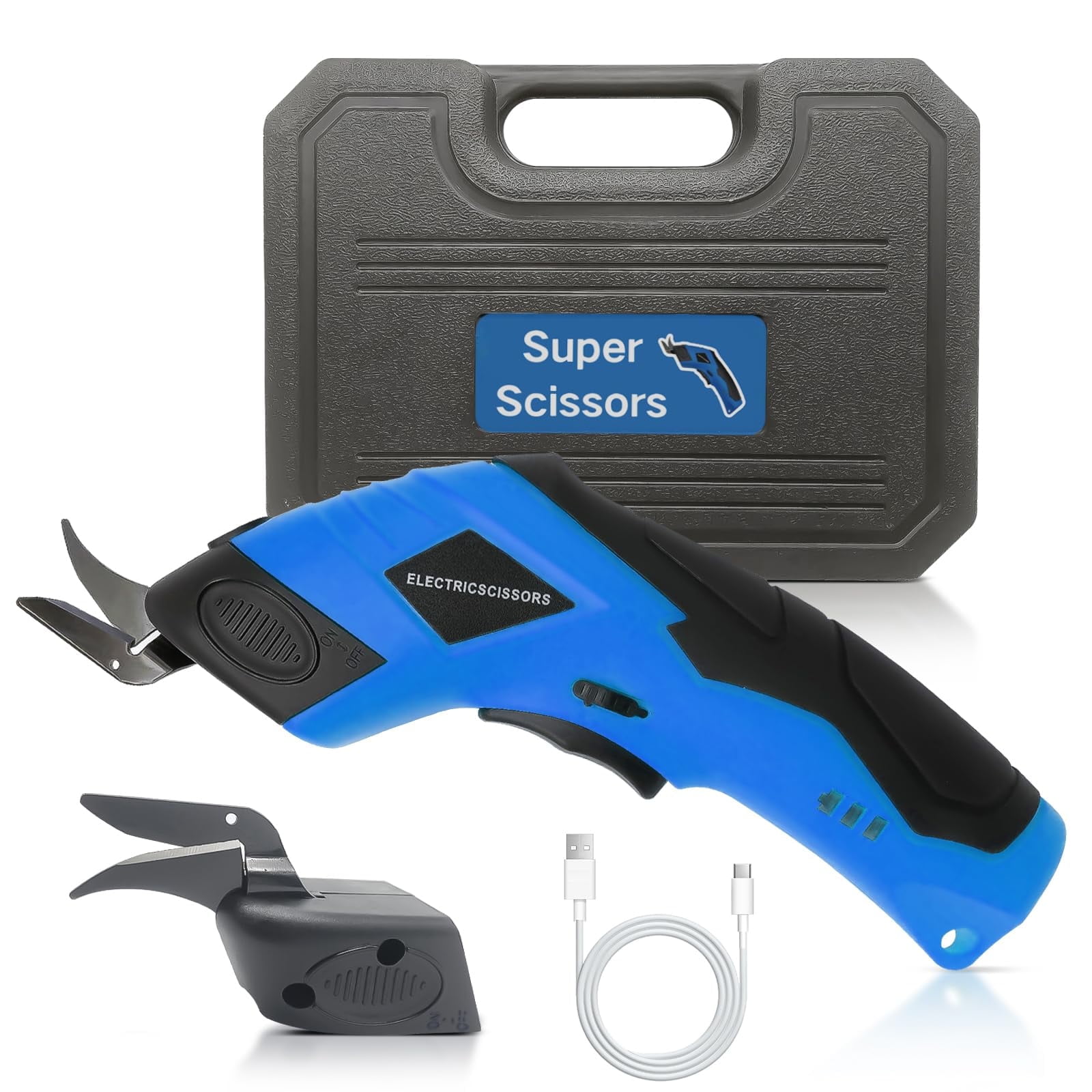 Super Scissors, Cardboard Cutter,Super Scissors Rechargeable, Superscissors the Ultimate Cutting Tool for Home& Craft,Cordless Electric Scissors, Paper,Carpet, Leather, Foam, Wire, Cloth(orange color)