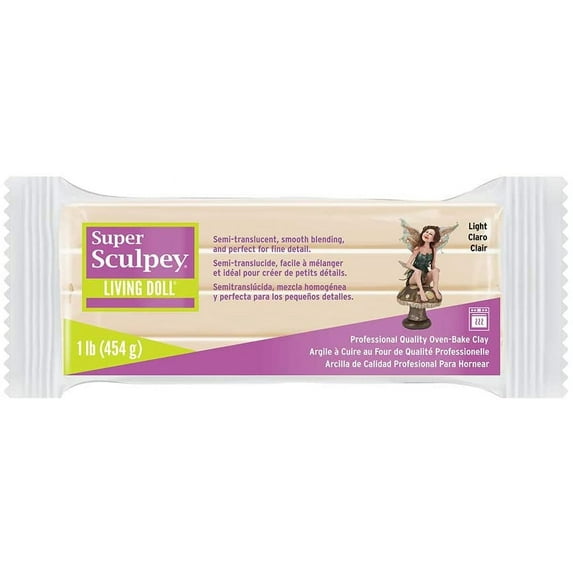 Sculpey Living Doll Polymer Clay - 1 lb, Light