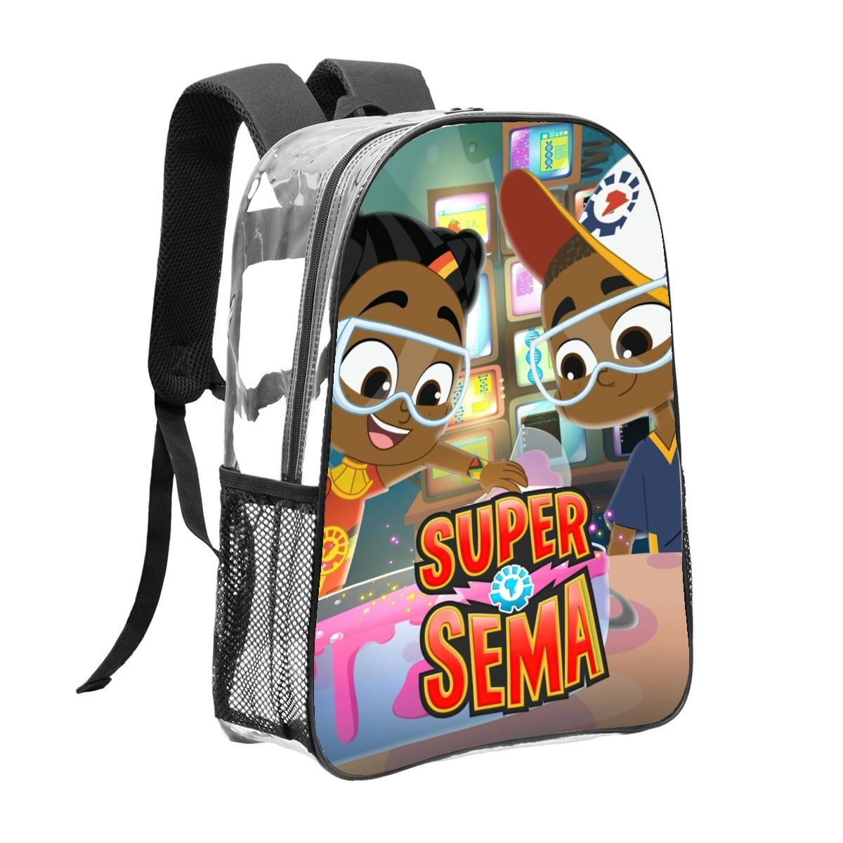 Super Sema Pattern Transparent Backpack Lightweight And fashionable ...