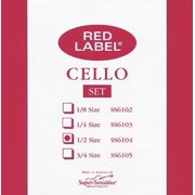 Super-Sensitive Red Label Cello String Set - 1/2 Size