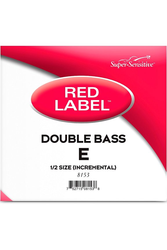 Super Sensitive Red Label Series Double Bass E String 1/2 Size, Medium