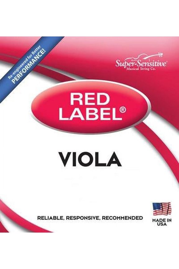 Viola Strings, Red Label, Full Core, Intermediate (14"), Set of 4