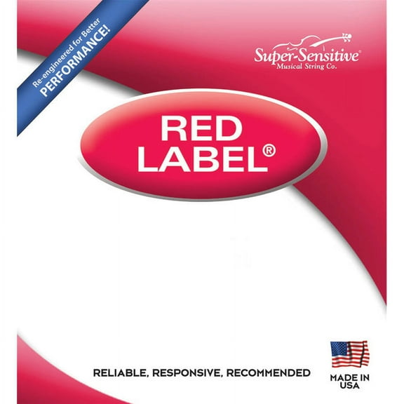 Super-Sensitive Viola Strings, Red Label, Full Core, Junior (13"), Set of 4