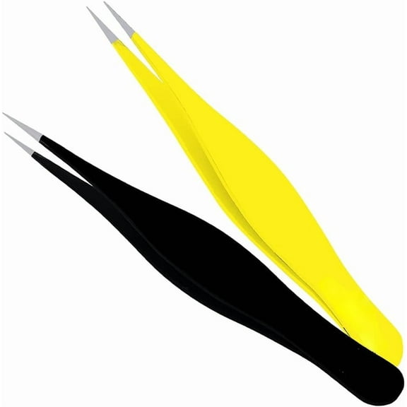 Super Sharp Pointed Tweezers Precision Fine Point Tip Ingrown Hair Tweezers Kit Best Pointed Tweezers for Women Chin Hair Removal-Extra Thin Tweezers Precision Stainless Facial Hair Remover for Face