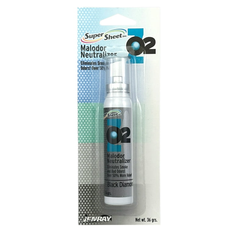 Jenray Super Sheet Malodor Neutralizer, Odor Eliminator & Smoke Neutralizer Spray, Black Diamond, 36 GRS