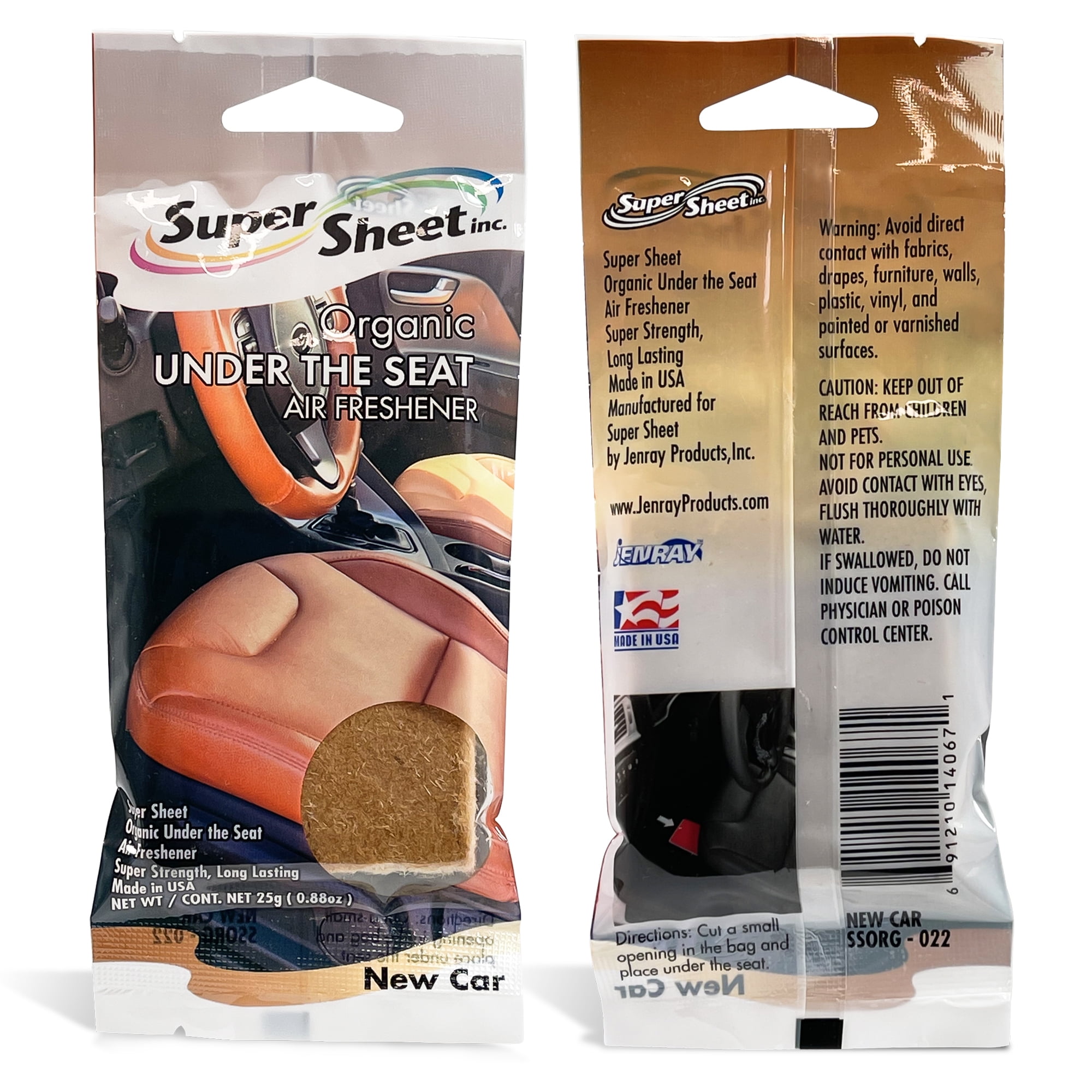 Super Sheet, Organic Under the Seat Car Air Freshener, Long Lasting