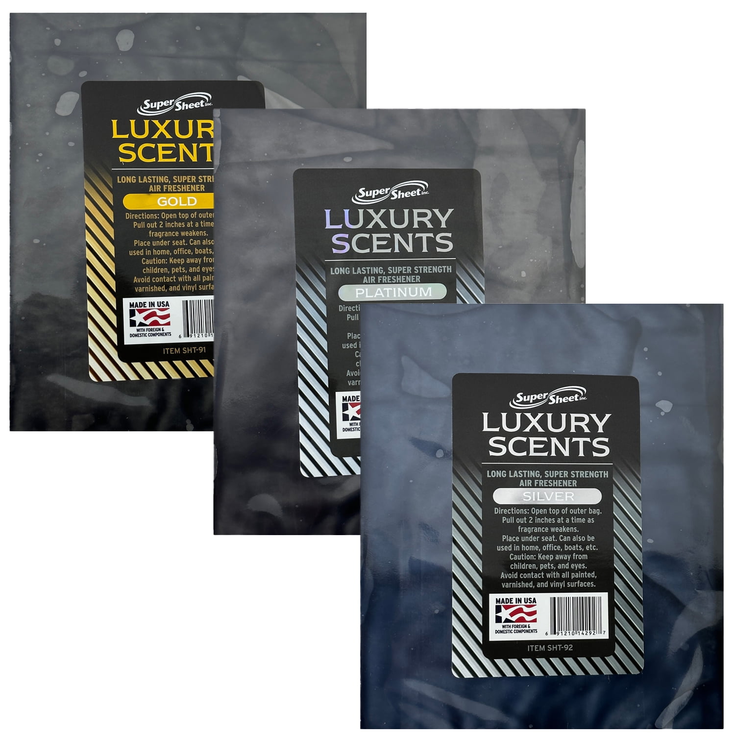 Super Sheet Under the Seat Car Air Fresheners Large Luxury Scents
