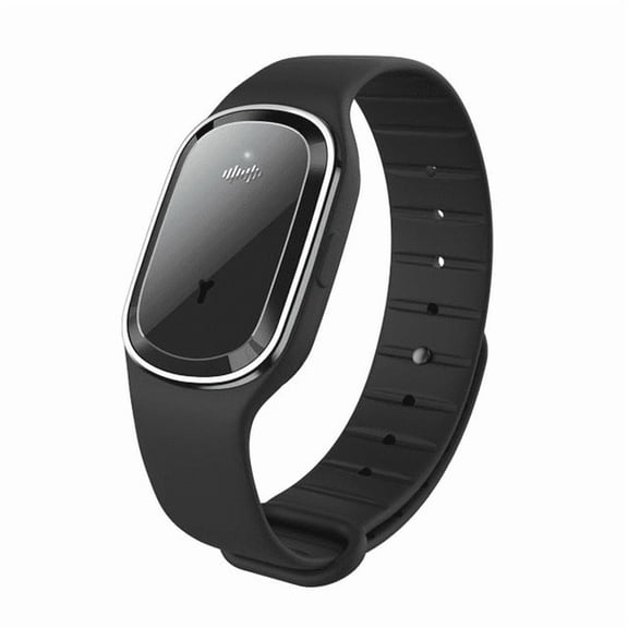Super Shield Mosquito Repellent Watch Band Ultrasonic And Electronic Basic Black