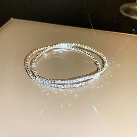 Super Shiny Crystal All-Match Full Diamond Rhinestone Elastic Bracelet