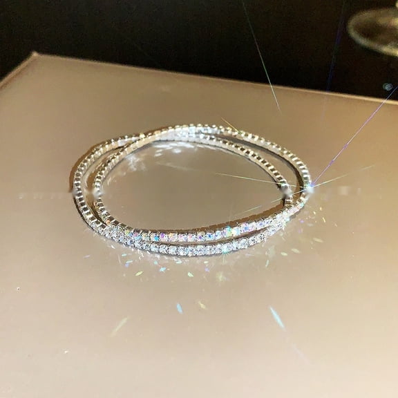 Super Shiny Crystal All-Match Full Diamond Rhinestone Elastic Bracelet