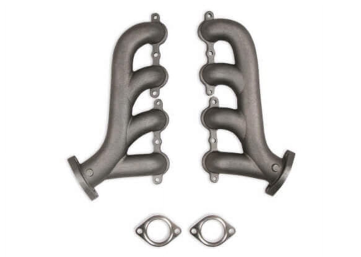 Super Shops LS Cast-Iron Exhaust Manifolds - Natural "As-Cast" Finish - Pair
