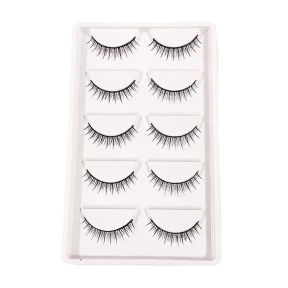 Super Short Girl Group Hard Stems Natural False Eyelashes for Double Eyelids