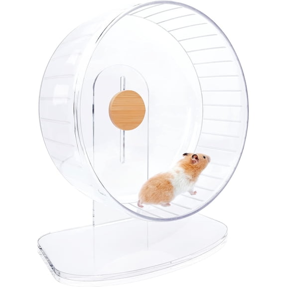 Super-Silent Hamster Exercise Wheels - Quiet Spinner Hamster Running Wheels with Adjustable Stand for Dwarf Syrian Hamsters Gerbils Mice Or Other Small Animals