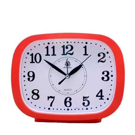 Super Silent Non Ticking Battery Operated Tabletop Alarm Clock 7 Inch Oval for Office Living Room School Bedside Desk Student