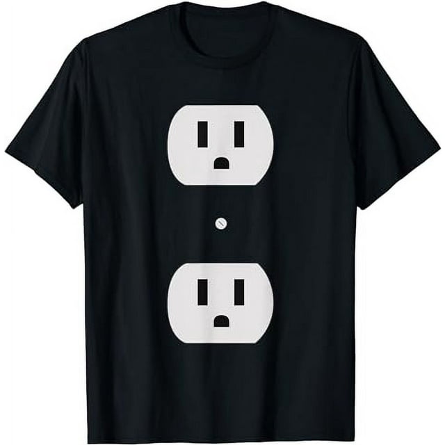 Super Simple Easy Halloween Costume Electrical Outlet Plug TShirt