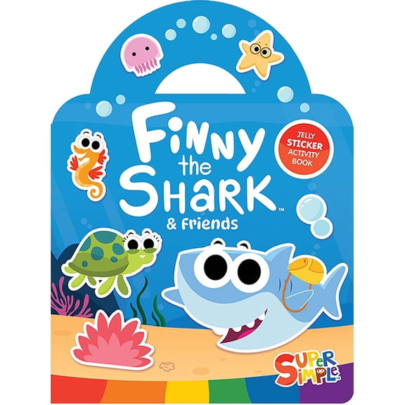 Super Simple Finny the Shark & Friends Jelly Sticker Playset (Includes 20 Reusable Stickers!), (Hardcover)