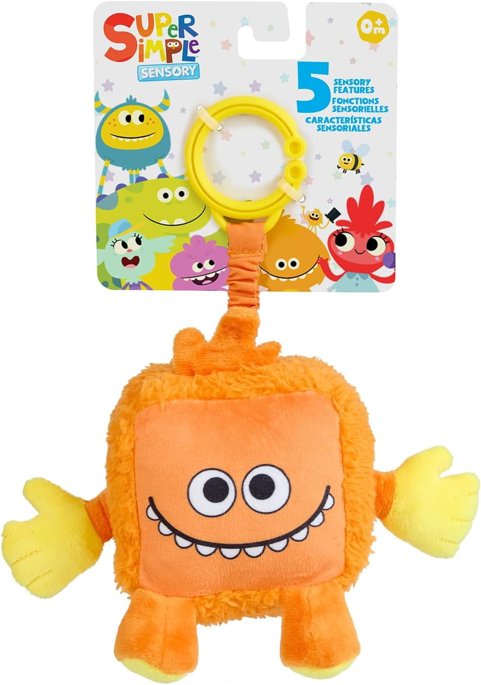 Super Simple WowWee Sensory Plush Monsters Dewey (Orange) with 5+