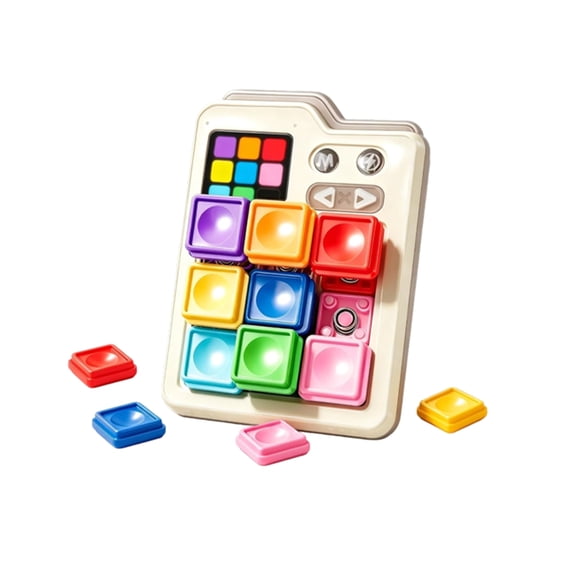 Electronic Sliding Block Puzzle Super Slide Puzzle, with 1000+ Challenges and 3 Play Modes Brain Teaser Slide Puzzle Game, Educational Puzzle Games for Family Travel Kids and Adults