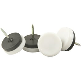 Softtouch White 7 8 in. Nail On Plastic Chair Glide 4 pk