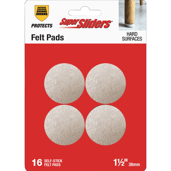 Super Sliders 1-1/2 In. Furniture Pad - Pack of 2 Residential Use, Standard Application