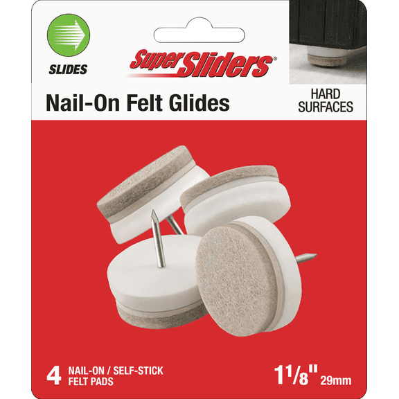Super Sliders 1-1/8 In. Furniture Glide1 - Single Pack Residential Use, Standard Application