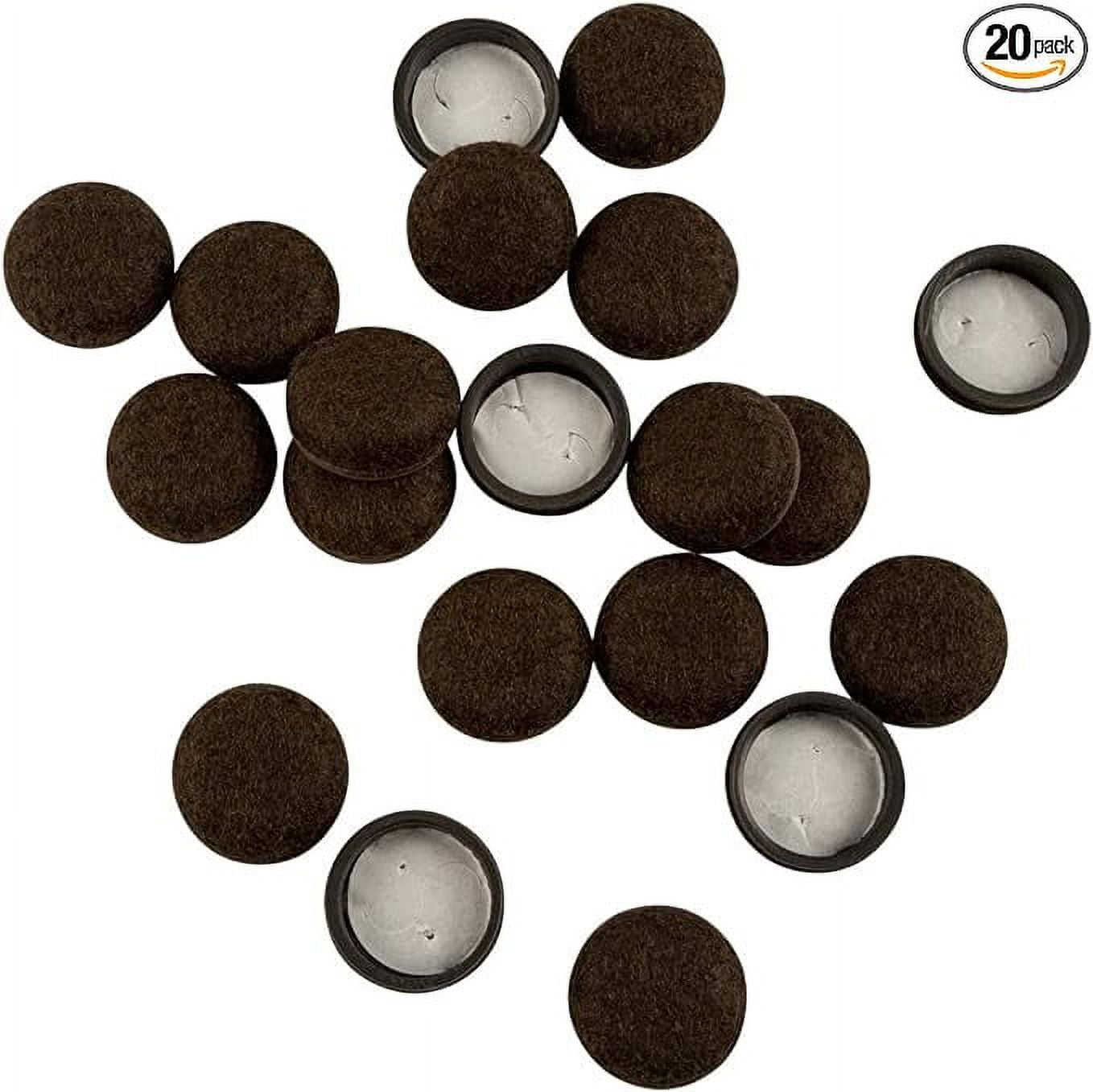 Super Sliders 1.25 Inch Round Felt SelfStick Furniture Sliders for