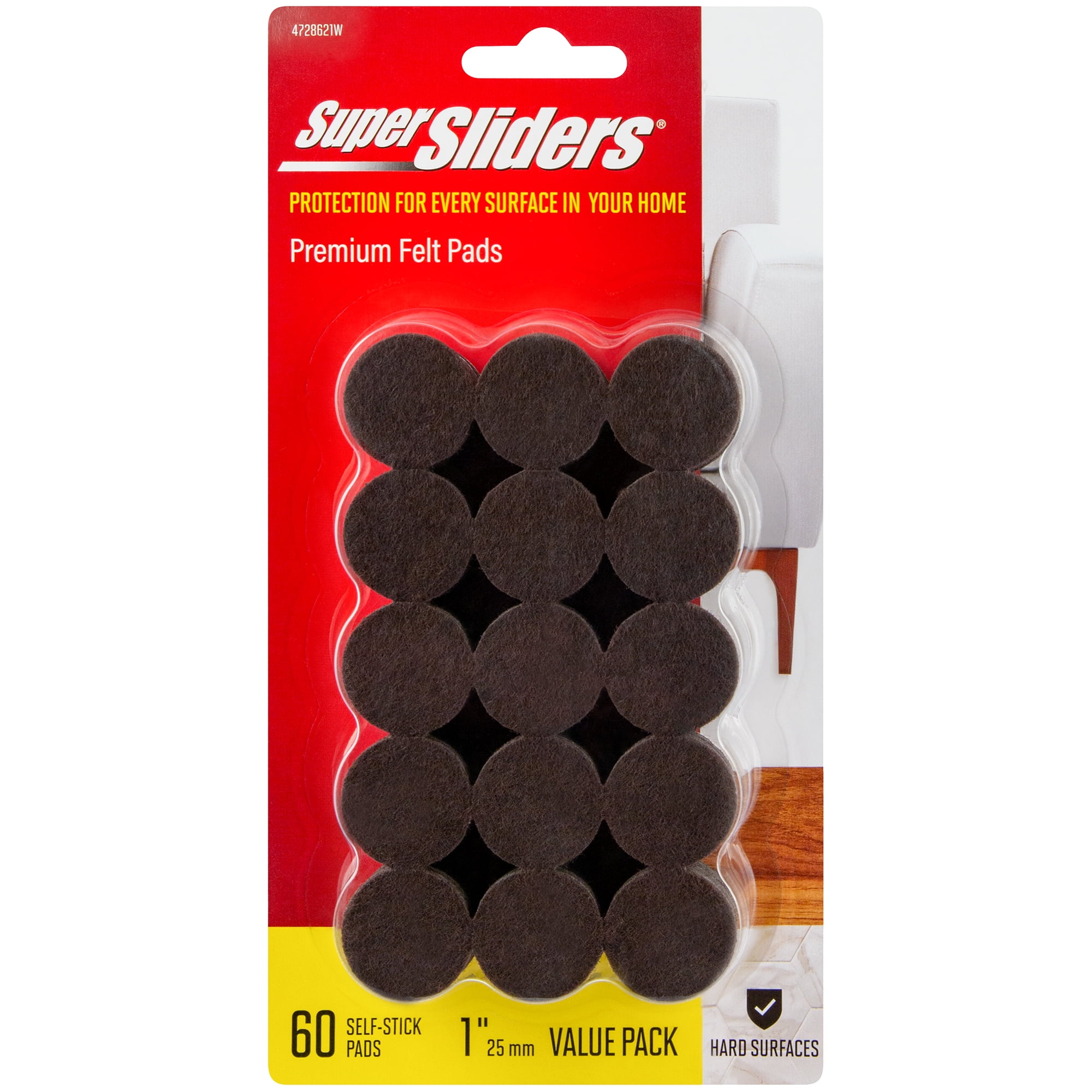 Magic Sliders Assorted Heavy Duty Self-Stick Pads, Oatmeal - 102 count