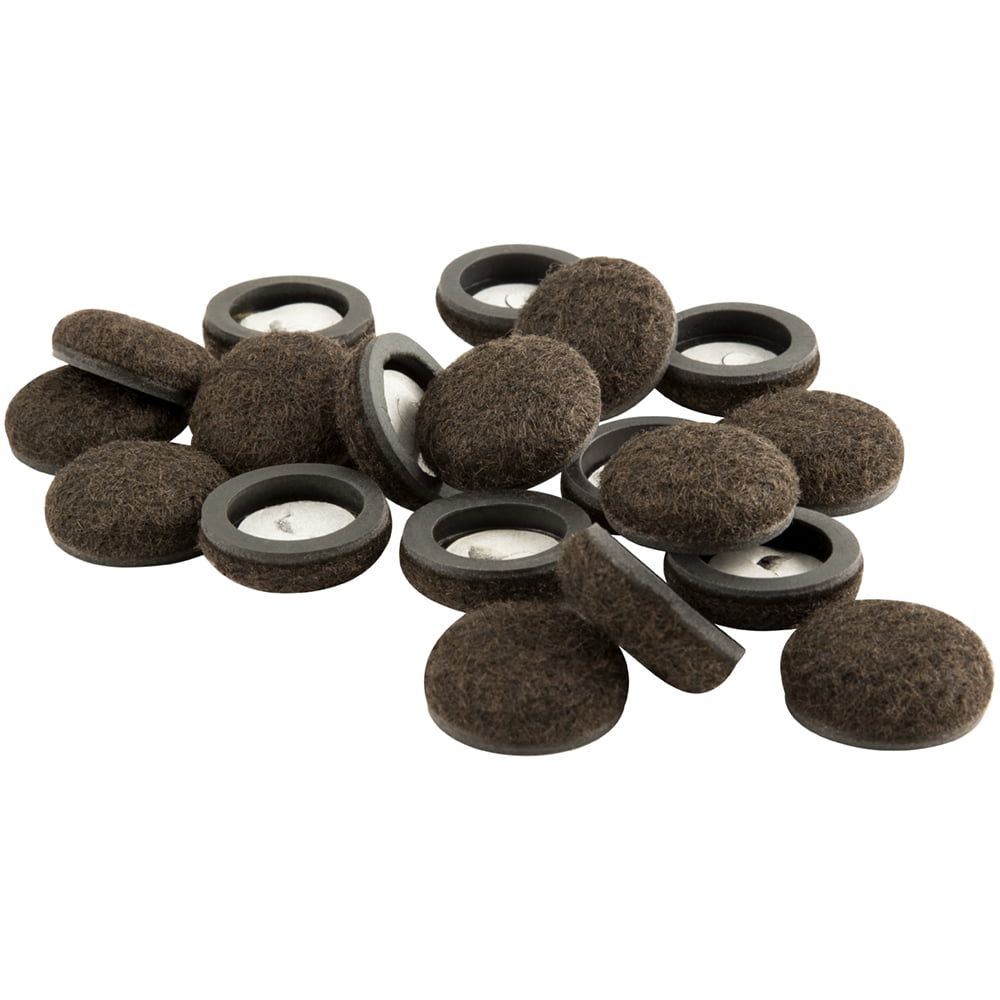 Super Sliders 1" Secure Grip Formed Felt Furniture Movers, Brown (20 Pack)