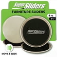 thumbnail image 1 of Super Sliders Reusable 3-1/2 Inch Furniture Gliders, 4 Pack For Hardwood Floors, 1 of 7