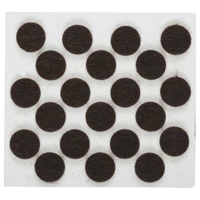 Super Sliders 3/8" Round SelfStick Felt Pads, Brown (105 Pack