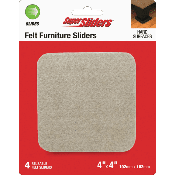 Super Sliders 4 In. Furniture Glide1 - Single Pack Residential Use, Standard Application