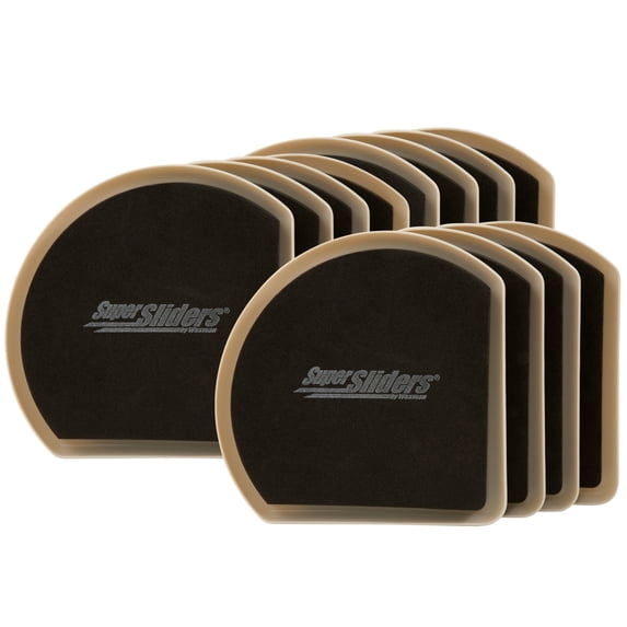 Super Sliders 7" Reusable Slide & Hide Sliders, Carpet, Beige (12 Pk)