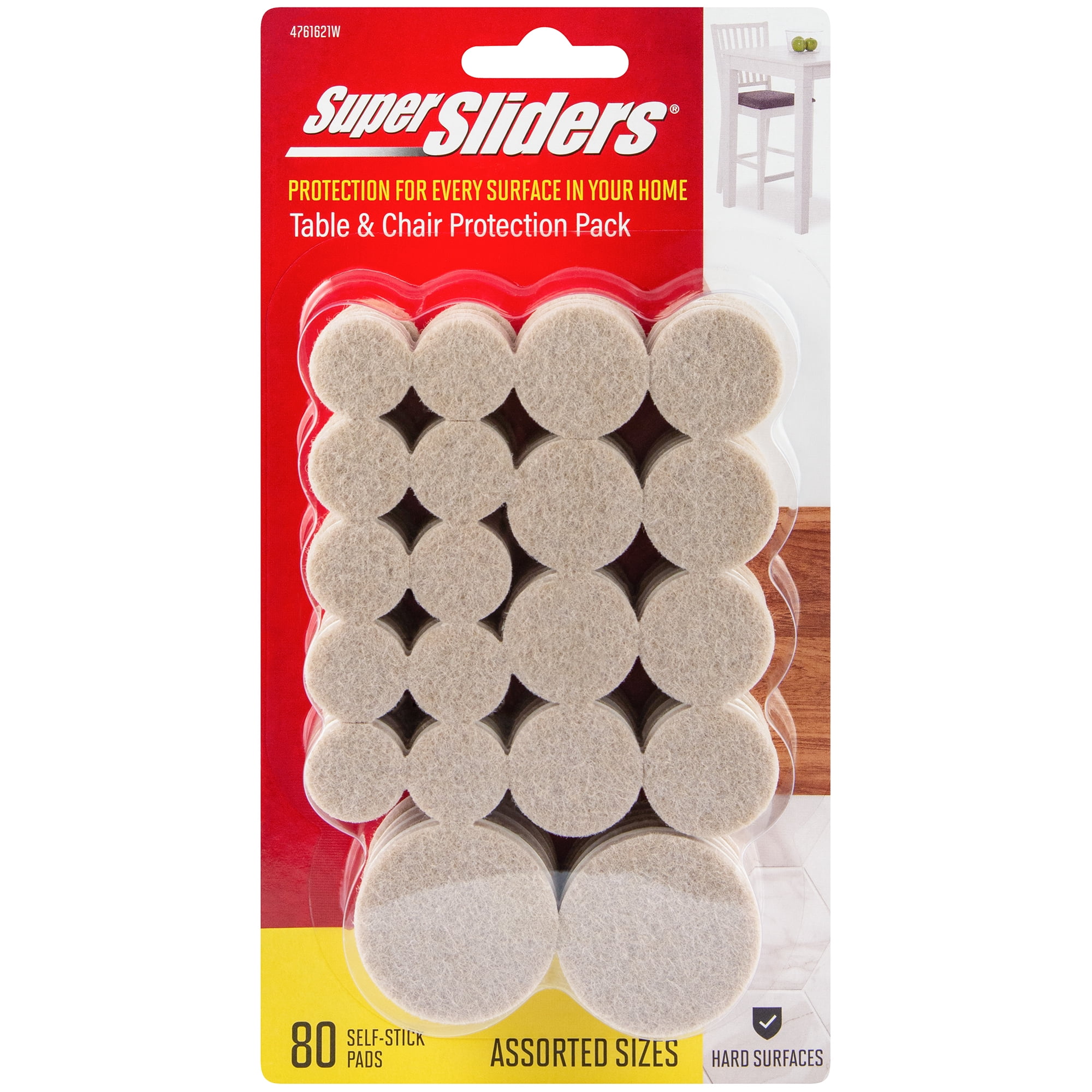 Super Sliders. Assorted sizes, Round Self Stick Felt Furniture Pads