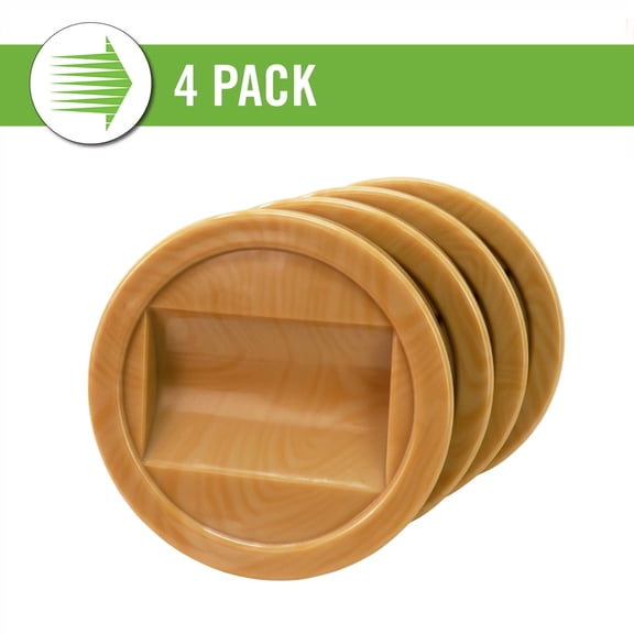 Super Sliders Caster Cups 2-1/8 Inch for Furniture Wheels - Protect Floors & Secure Furniture, 4 Pack