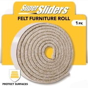 Super Sliders Beige Self-Stick Felt Furniture Roll, 1/2 in. x 60 in. for Floor Protection