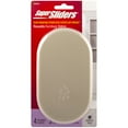 Super Sliders. Size 31/2" x 6" Oval Plastic Furniture Sliders Beige, 4 Pack
