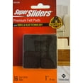 thumbnail image 1 of Super Sliders With Gorilla Glue Technology 1" Square Brown Felt Pads 16PC, 1 of 8