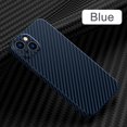 thumbnail image 1 of Super Slim Case for iPhone 13 6.1", Real Carbon Fiber Protective Cover Skin, Soft Touch Sturdy Durable Carbon Case, Snap-on Back Cover Wireless Charging Friendly for iPhone 13 6.1",Blue, 1 of 1