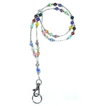 Super Slim Style Fashion Women's Beaded Lanyard 34", Breakaway and Non Breakaway, for Keys, Badge Holder, Phone, Cruise