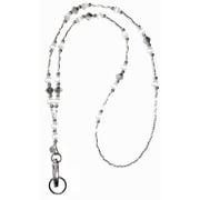Super Slim Style Fashion Womens Beaded Lanyard 34", Breakaway and Non Breakaway, for Keys, Badge Holder, Phone, Cruise