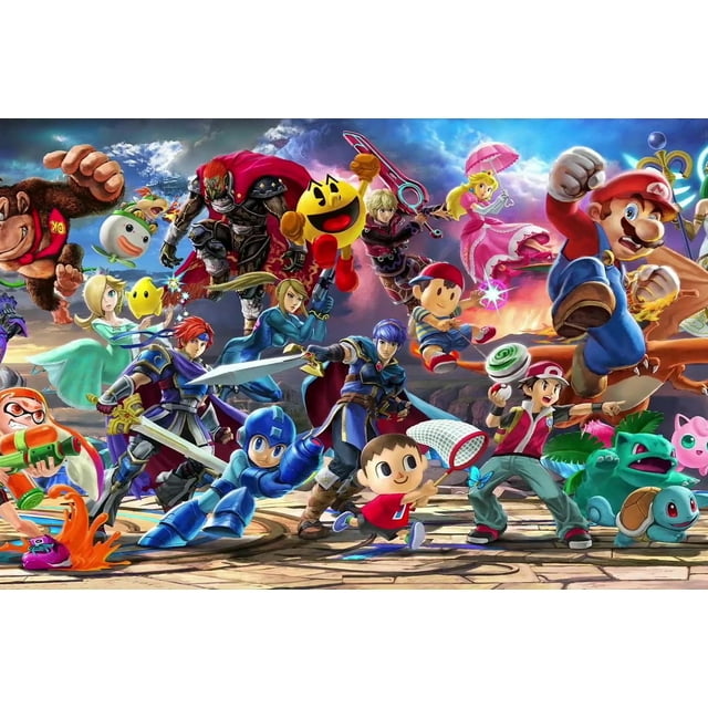 Super Smash Bros Edible Cake Topper Image