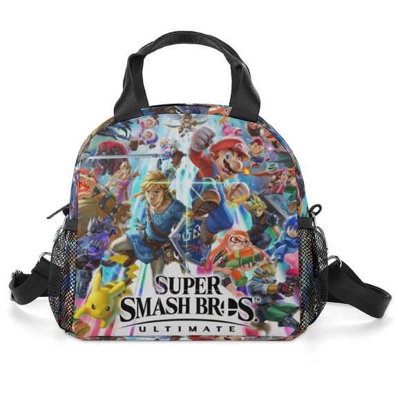 Super Smash Bros Lunch Bag Insulated, Lunch Box Bag Reusable Lunch Tote Bag, Lunch Box Container Bag Insulated for Work, Office, Travel, Picnic