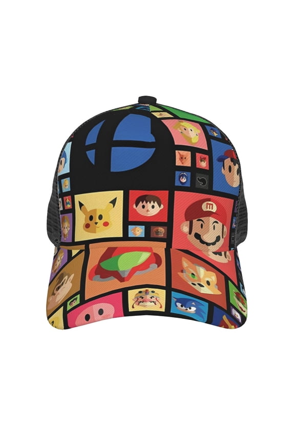 Super Smash Bros. Ultimate Baseball Cap Adjustable Funny Fashion baseball cap for Men Women