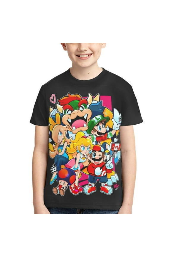 Super Smash Bros. Ultimate Boys Girls T Shirt Kids Short Sleeve Crewneck 3d Printed Graphic Shirts For Kids Youth X-Small