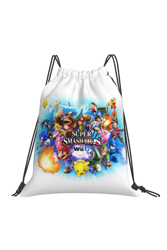 Super Smash Bros Ultimate Drawstring Backpack Sport Gym Bag For Yoga Swimming Gymsack Sport Strap Pack Bag